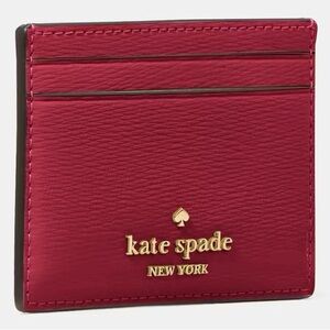 December Price Kate Spade Cherry Red Card Holder NWT
